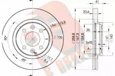 R BRAKE 78rbd23550 -  Тормозной диск